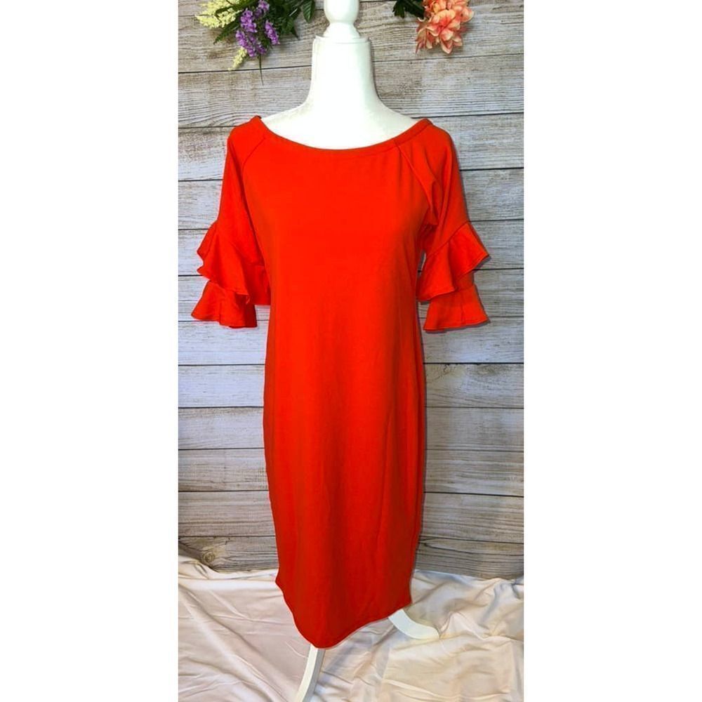 PinkBlush Ruffle Sleeve Maternity Dress (Sz L)
